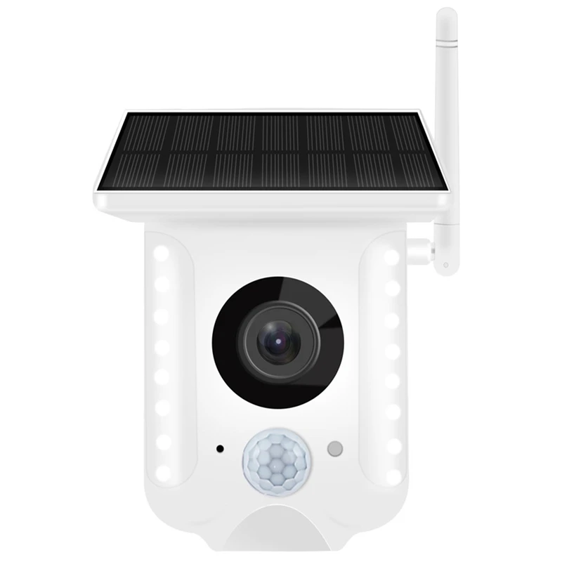 

Outdoor Wireless Solar Low Power Camera Outdoor Security Camera With LED Spotlight, Color Night Vision