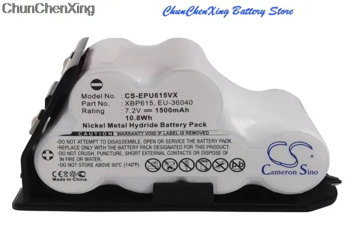 100% NEW   1500mAh Battery EU-36040, XBP615 for Euro Pro Shark UV615, Shark UV615H, Shark UV615K, Shark UV627