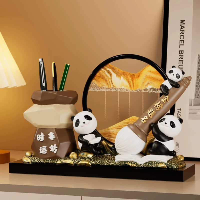 LMM comes and goes Creative Quicksand Brush Holder Tabletop Ornament