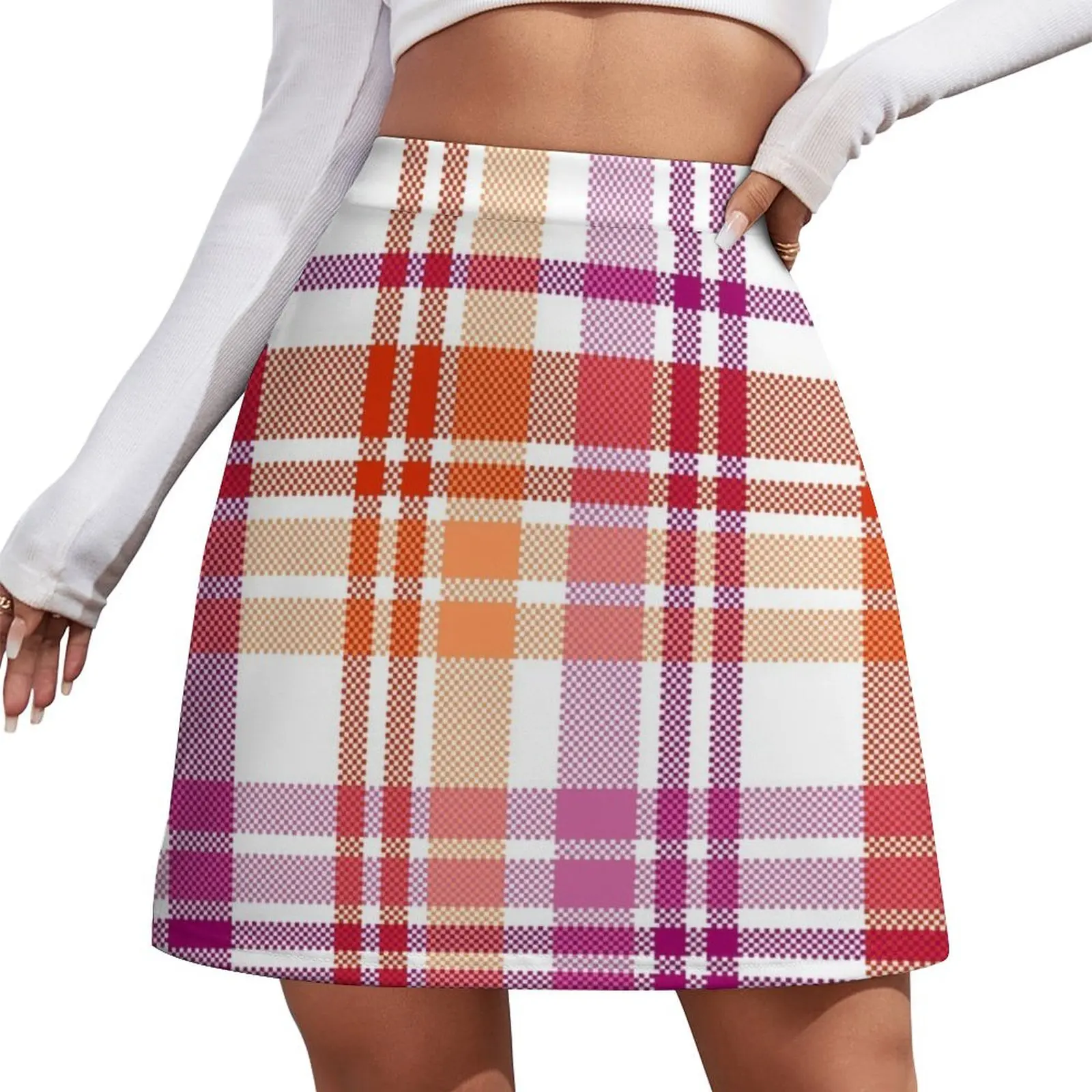 

Lesbian Plaid Mini Skirt sexy skirt luxury women's skirt Summer dress