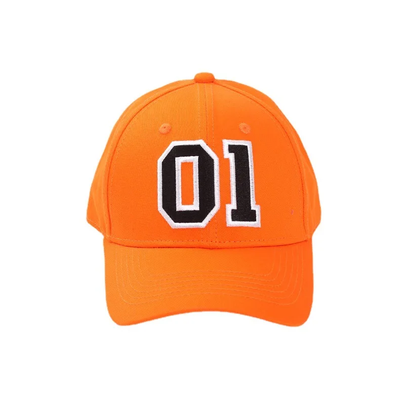 Unisex Cosplay Chapéu Bordado, Boné Ajustável, Chapéu De Beisebol, Algodão, Laranja, Bom, O', Menino, Duques, General Lee 01, Acessórios, Presente