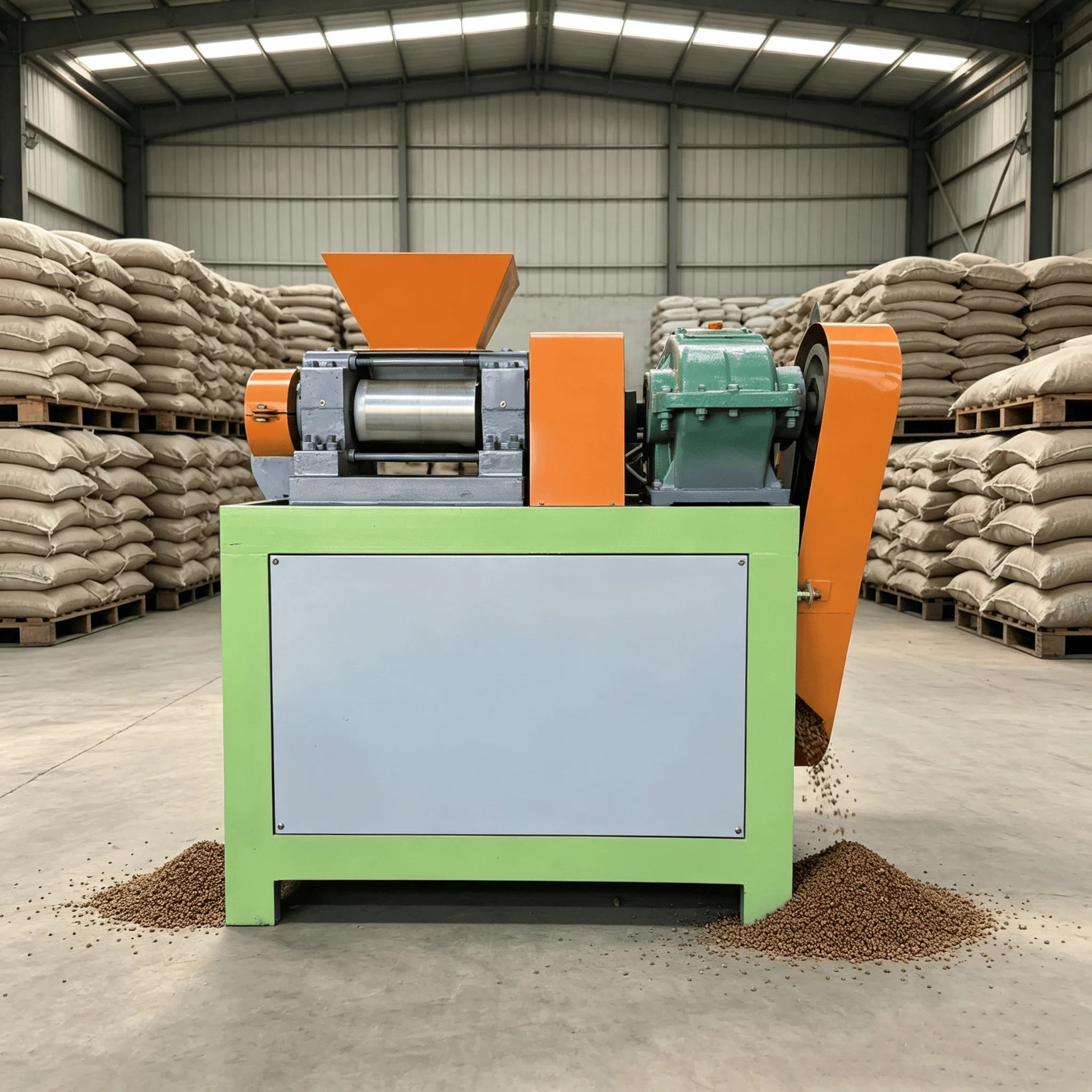*forThickened Frame Agricultural Double Roller Extrusion Granulator for Compound Fertilizer Production