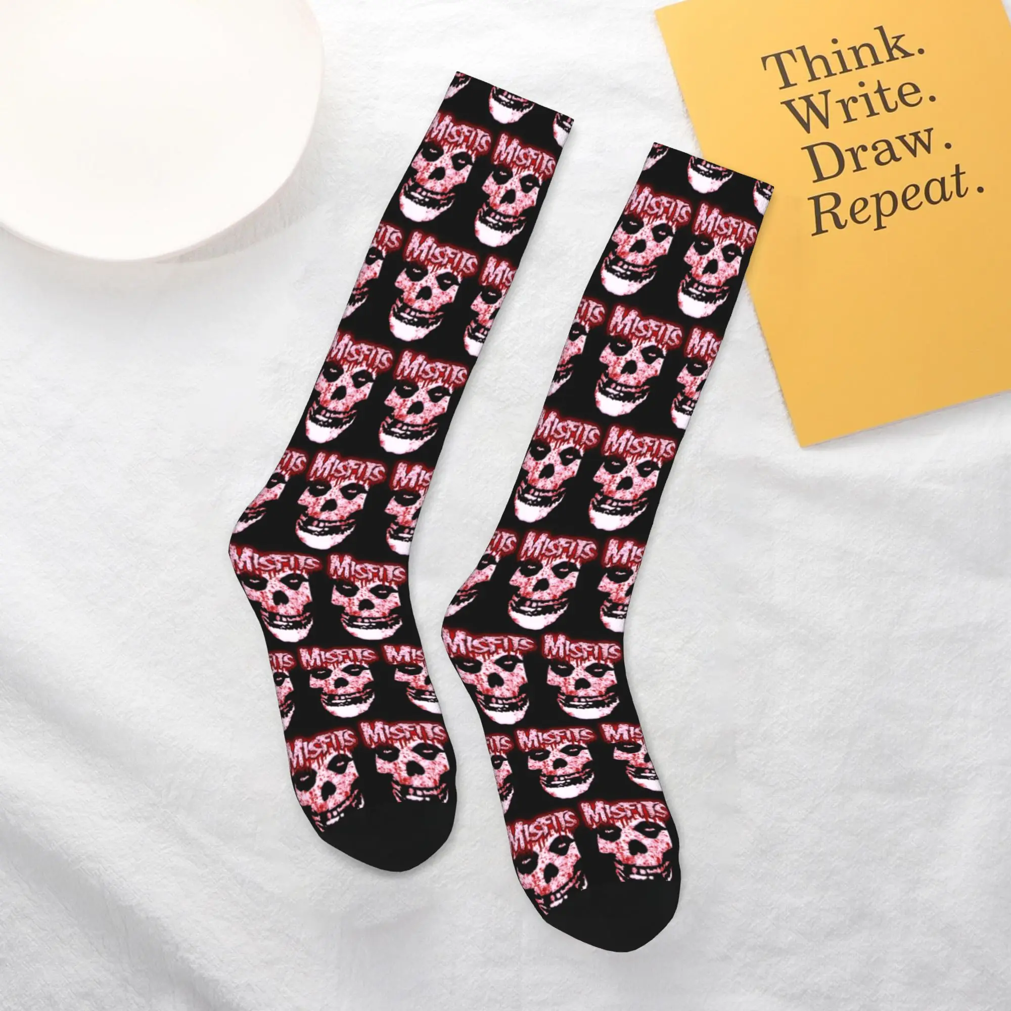 

All Seasons Crew Stockings Misfits Skull Socks Harajuku Casual Hip Hop Long Socks Accessories for Men Women Gifts