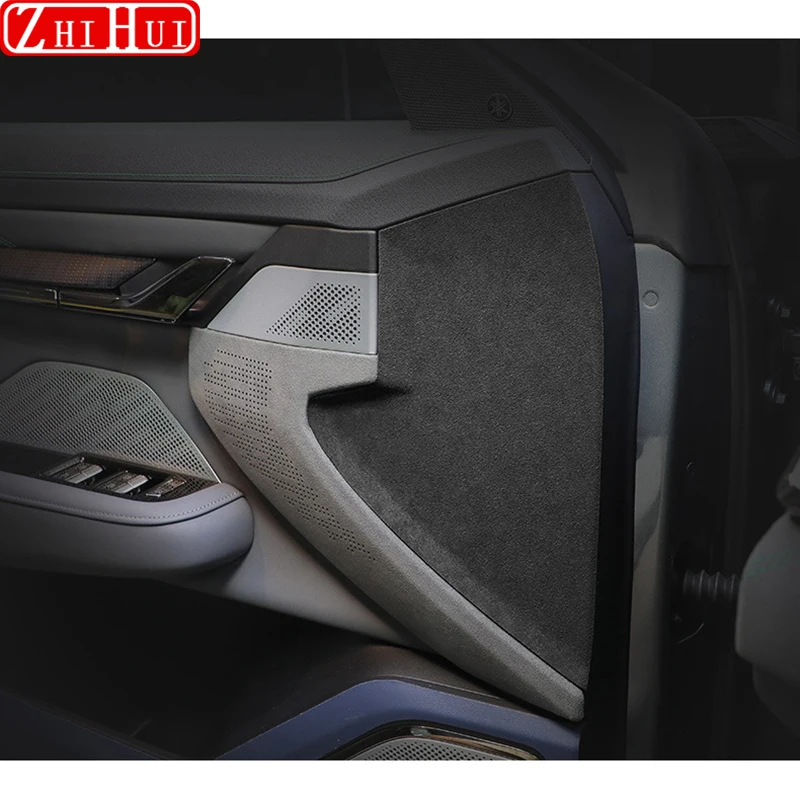 

For Zeekr 001 2024 2021-2023 Car Styling Interior Suede Door Panel Protective Cover Stickers Auto Modification Accessories