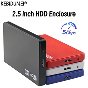 Caja HDD SSD de 2,5 pulgadas, caja de disco duro USB 3,0 a SATA, caja de disco SD de 5Gbps, carcasa de disco duro externo HDD para Notebook, PC de escritorio 1