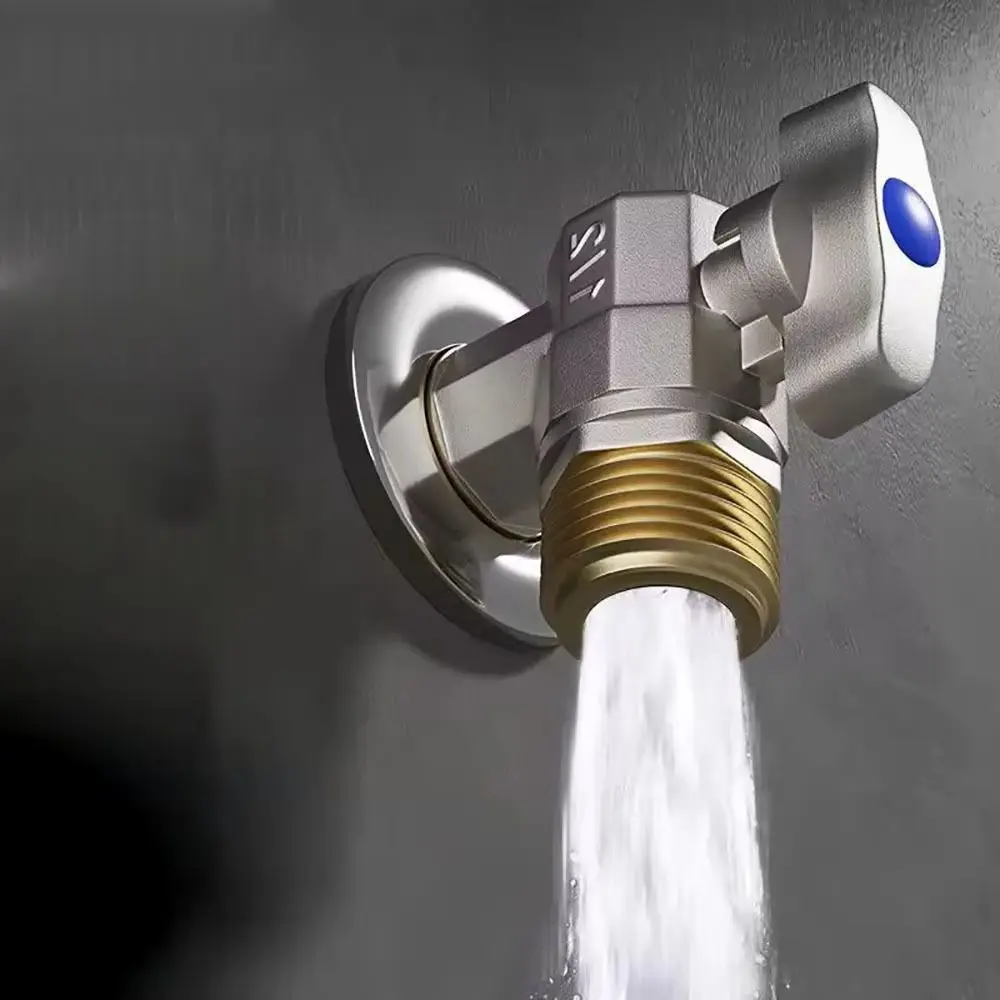 

Запорные клапаны для горячей и холодной воды с большим расходом G1/2 дюйма с ручкой, запорный клапан для кухонной раковины в ванной комнате, прочная латунь