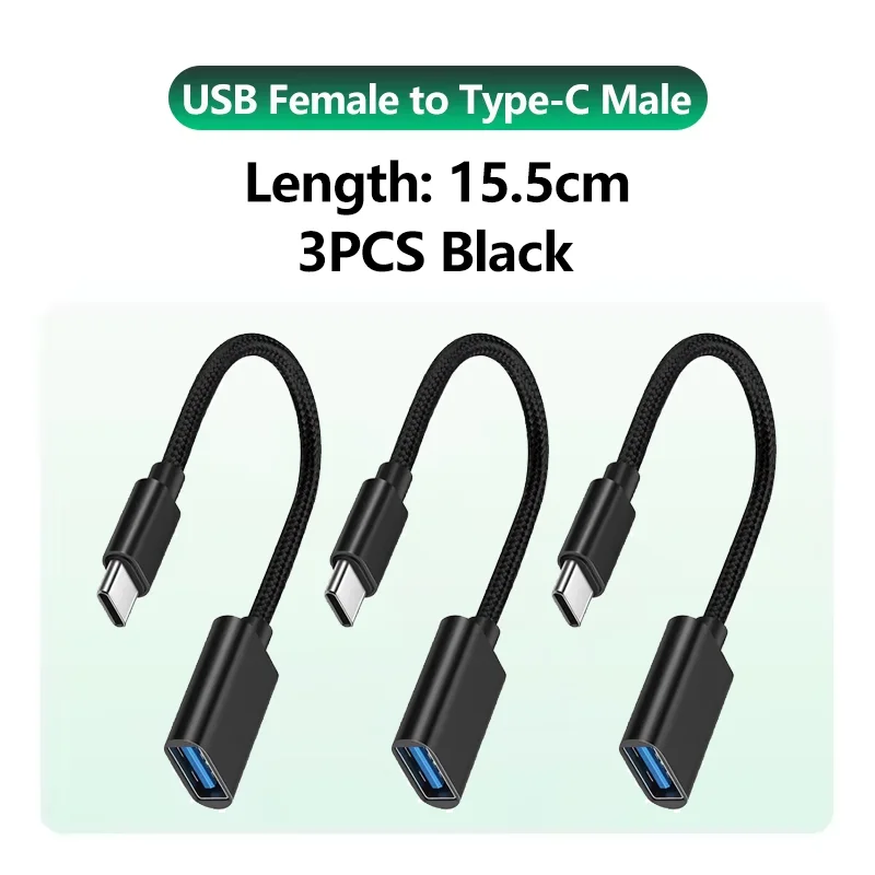 USB naar USB C-adapter voor iPhone 17 USB C Female naar USB Male Autolader Adapter Type C Converter voor Apple 16 voor Samsung Galaxy