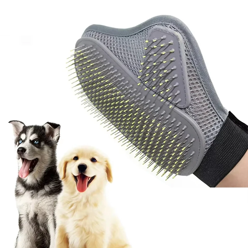 

Pet Grooming Glove Hair Removal Brush Cat Dog Fur Hair Deshedding Gentle Efficient Dog Combs Pet Bathing Massage Products