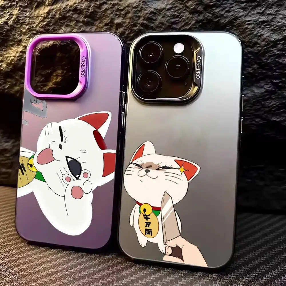

cool T-Turbo Cat G-Granny Funny Phone Case For iPhone17,16,15,14,13,12,11 Plus,Pro Max Colored Silver Plated Inside Cover