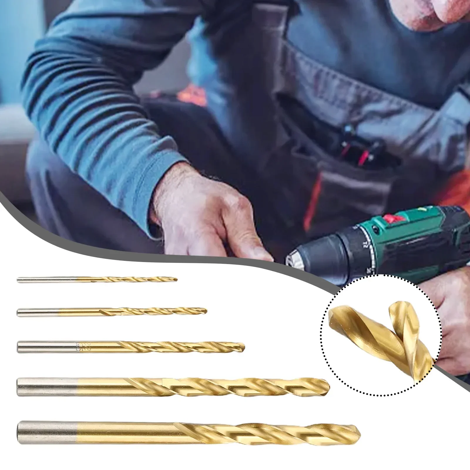 5Pcs Left Hand Drill Bits Screw Bolt Remover HSS 3.2-8.7mm Extractor Tool Electric Drill Accessories For Drilling Reversal