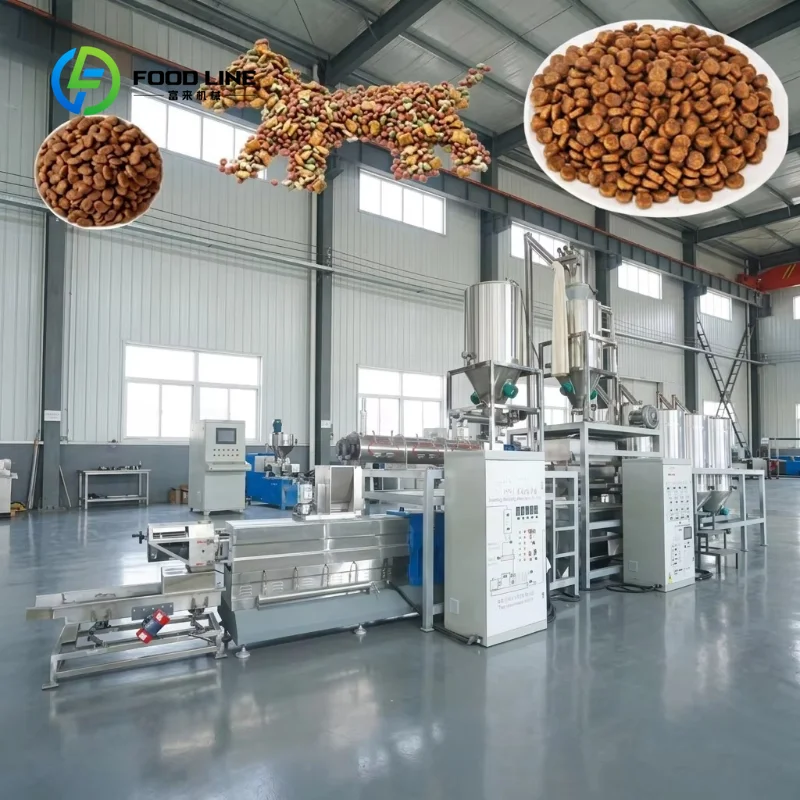 Industrial 1-2 Ton/Hour CE Standard Pet Food Production Line Automatic Dog Food Making Machine Plant for High-Meat Recipe
