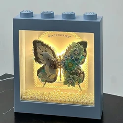 LOZ mini Block Building Toys Bricks Butterfly with Lighting Decorative Painting Puzzle Women Gift Home Decor 1960 1961