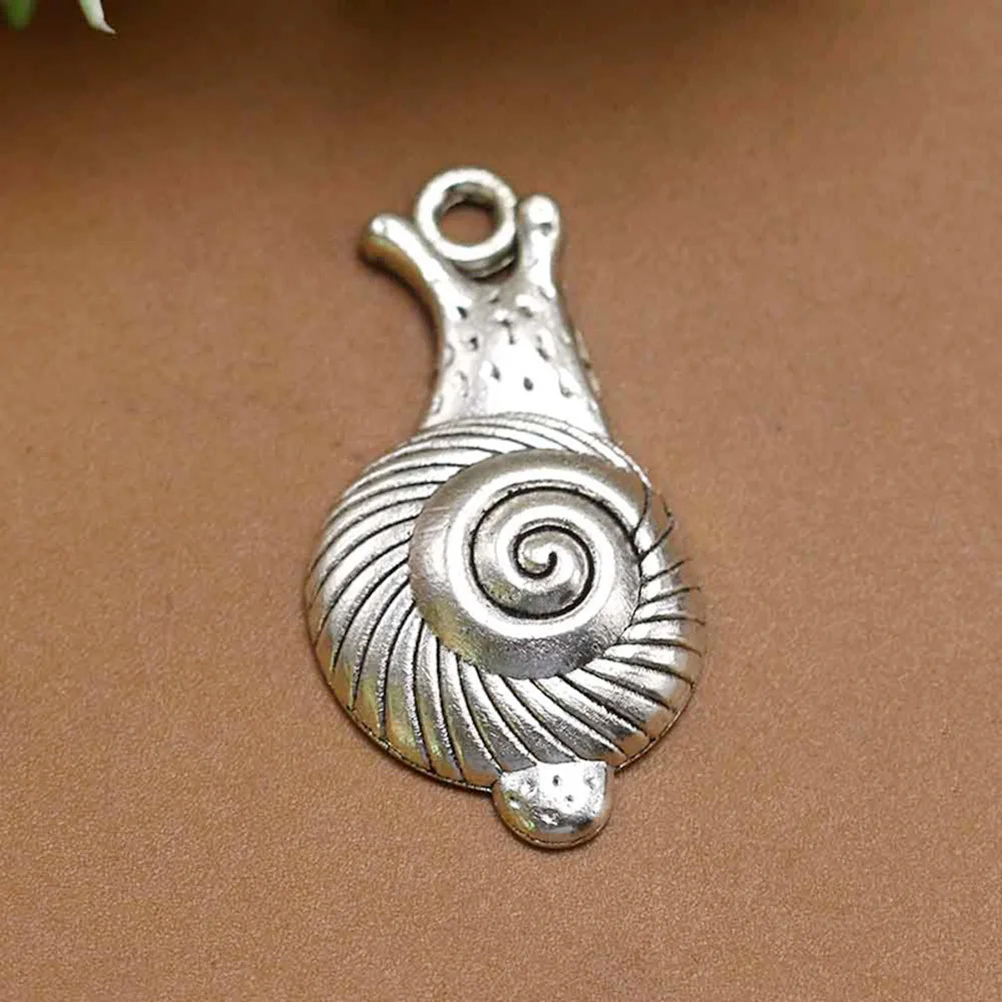 

20Pcs Alloy Snail Pendants for DIY Necklace Bracelet Earrings Jewelry Making Crafts Silver Alloy Pendant Charm