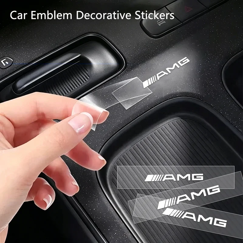 

Car Interior Sticker Creative Emblem Badge Sticker Waterproof For Mercedes Benz AMG W204 W205 W203 W211 W212 W213 W201 W210 W124