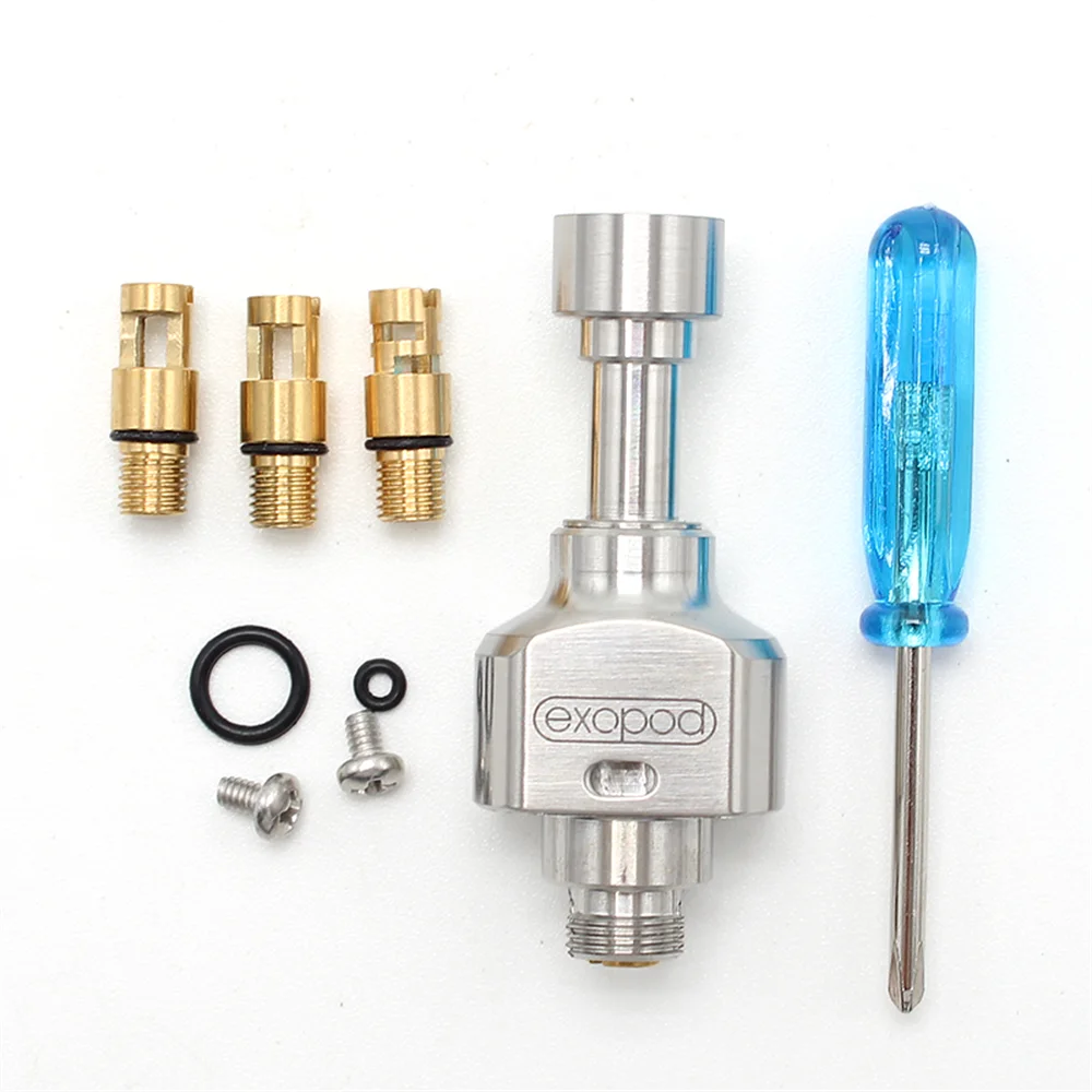 

SXK Style Exopod RBA 4.5ml capacity in boro tank Bridge Airflow Pins 1mm/2mm/2.5mm/3mm for SXK Billet Box Mod Kit / Boro box