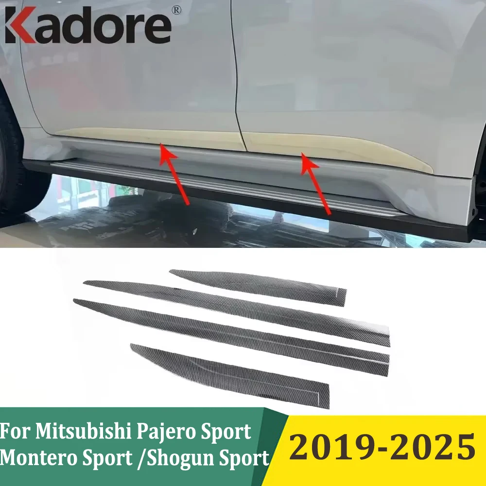 

For Mitsubishi Pajero Sport /Montero Sport /Shogun Sport 2019-2025 Side Door Body Moulding Strip Cover Trim Sticker Accessories