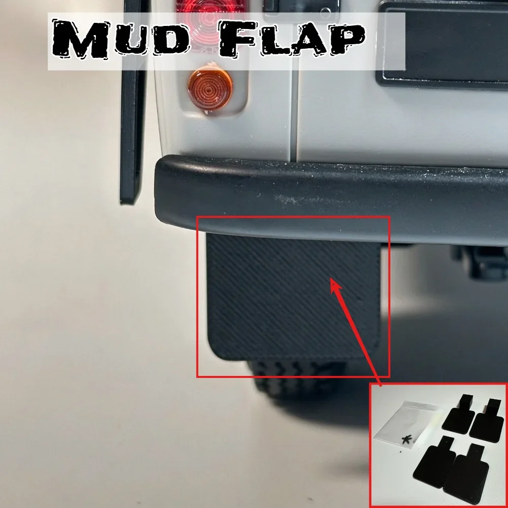 Soft Rubber Mud Guard for WPL C104 1/12 Scale RC Model Fender custom size RC Crawler Upgrade Modification Replacement Part