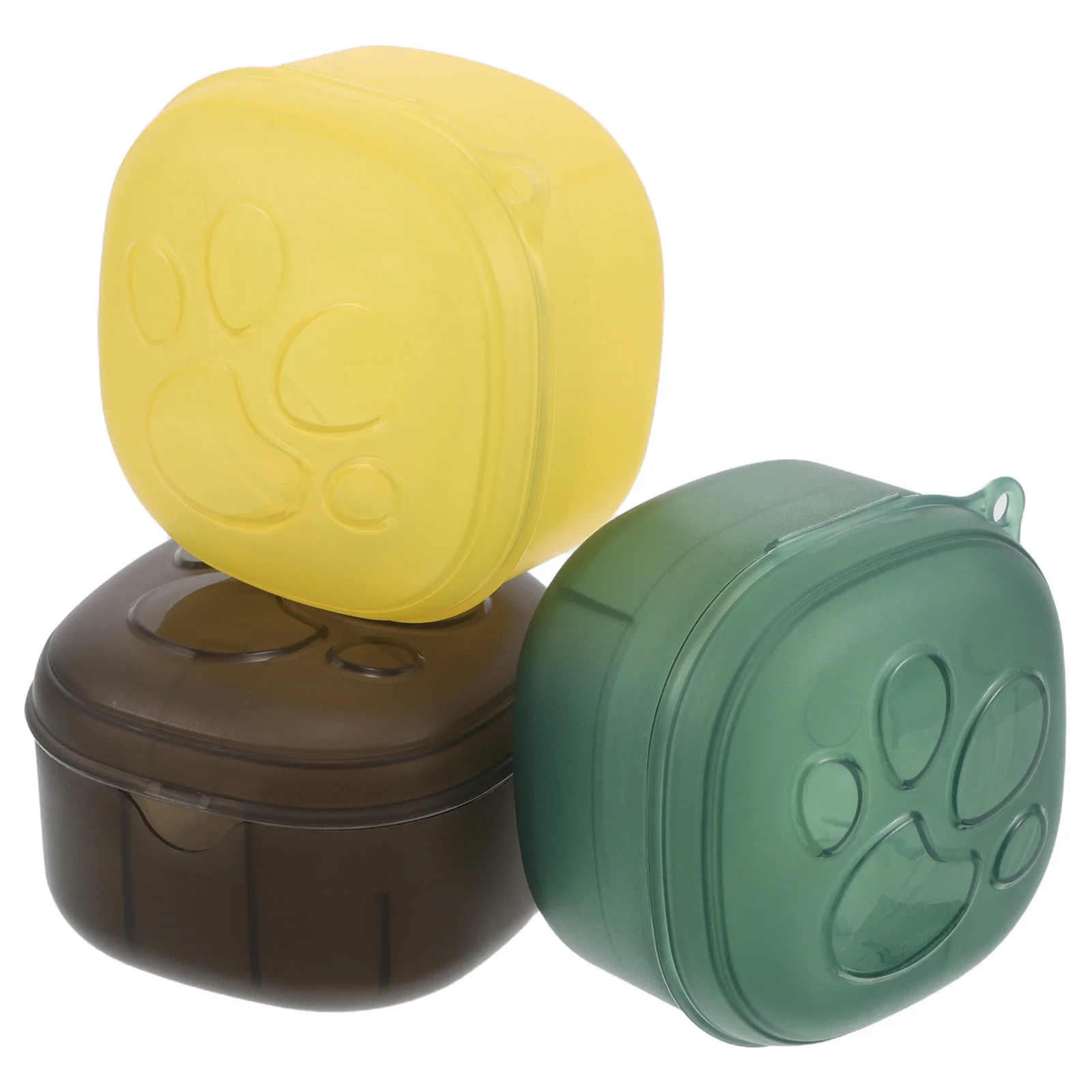 

Набор из 3 органайзеров для хранения детских пустышек: компактный прозрачный футляр для путешествий, поездок и использования в детской.