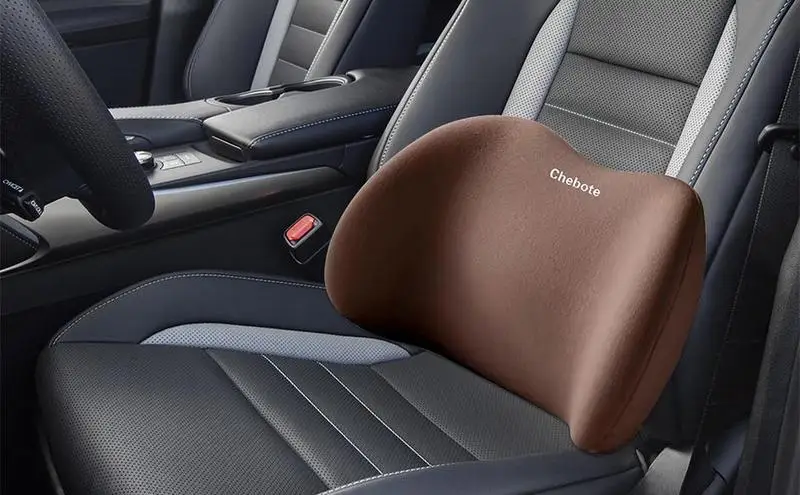 Car Seat Pillow PU Leather Car Neck Support Cushion Adjustable Car Seat Neck Pillow Car seat memory foam headrest cushions