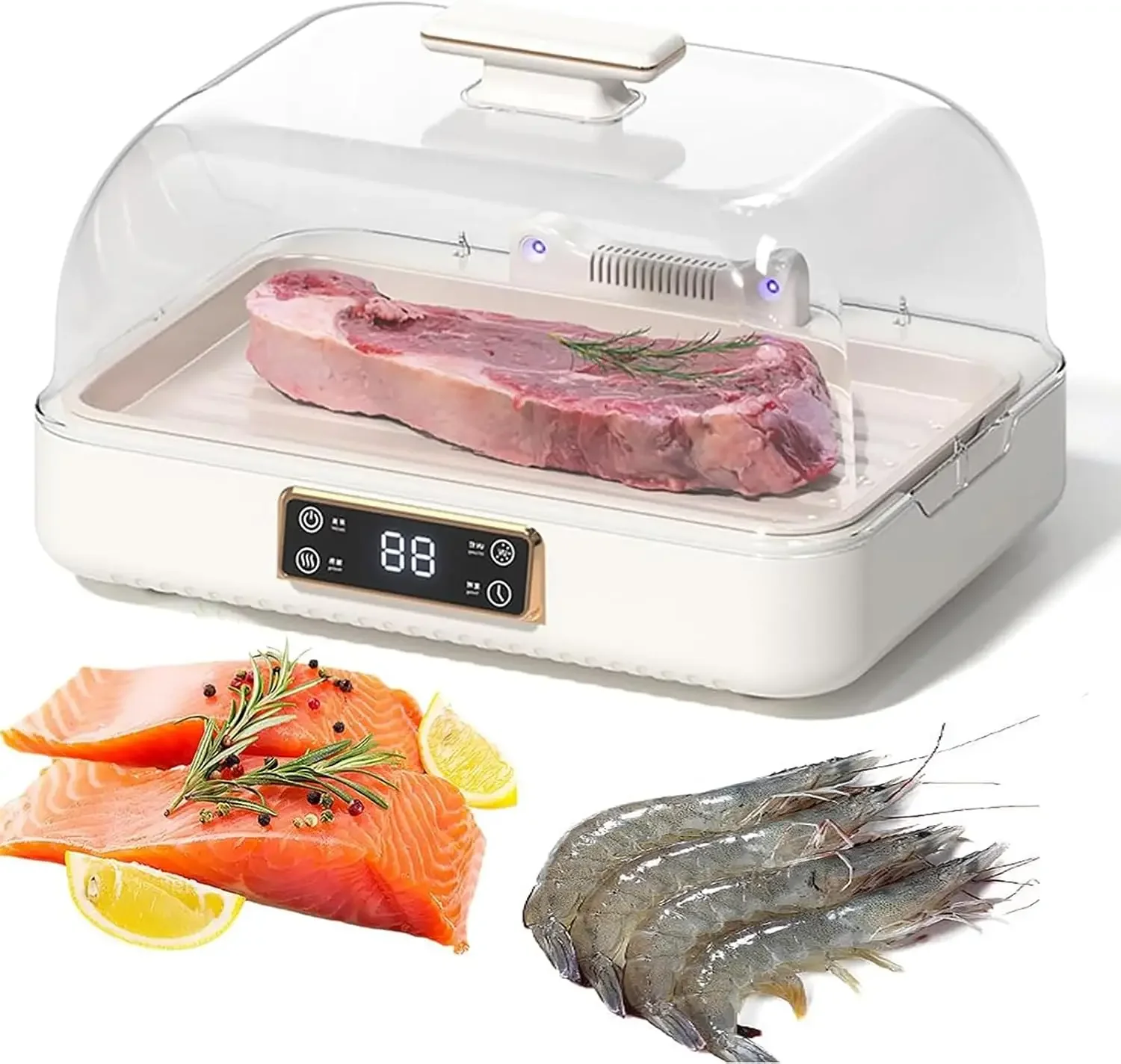 Electric Thawing Board,Meat Defroster Box,8L Meat Defrosting Tray with 3 -Gear Adjustment,Fast Thawing of Frozen Food