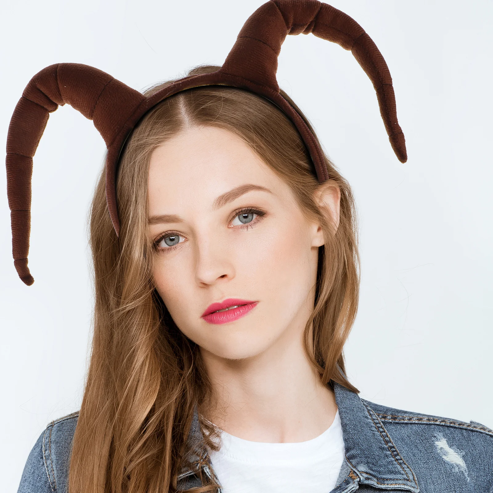 1Set Antilopenhoorn Hoofdband Kostuumset Realistisch Lichtgewicht Halloween Party Cosplay Staart Foto Props Accessoires