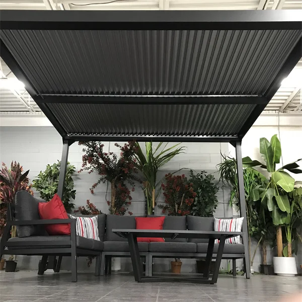 Aluminum Pergola,Motorized LED Waterproof,Retractable Canopy,PC Windproof,Patio Awning,Custom Shade For Backyard Outdoor Space