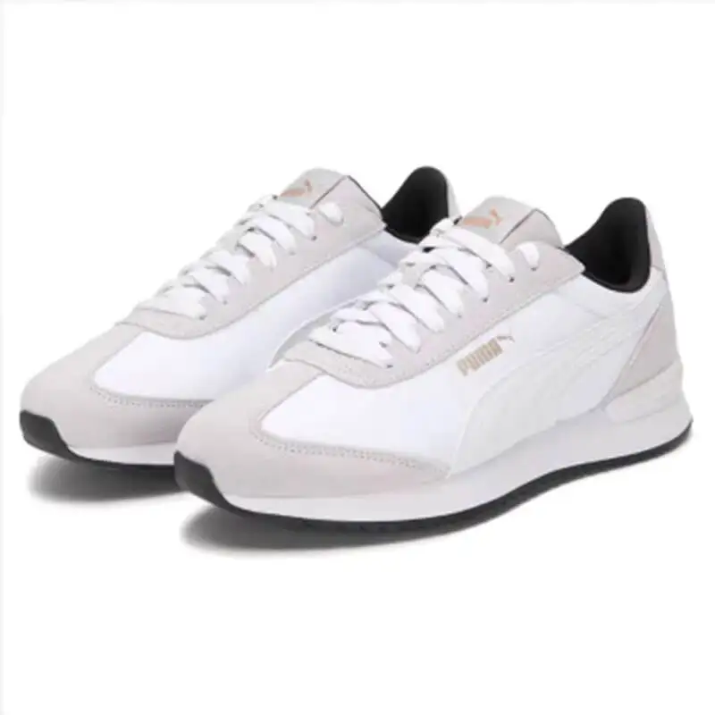 PUMA Off White Light Grey Suede Stitching Retro Sneakers, Lightweight Unisex Daily Casual Running Shoes 399250-11 Sport