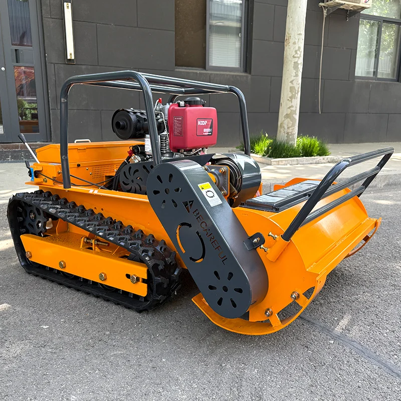 Customized China New Design Self-propelled Crawler Lawn Mower  Automatic Remote Control Lawn Mower