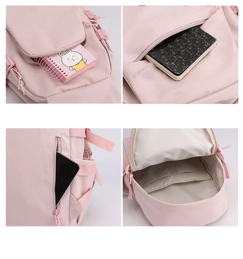 حقيبة ظهر نسائية كاجوال، حقيبة ظهر، حقيبة ظهر للطلاب، مناسبة للطلاب، هدايا مدرسية، مجموعة بنات، حقيبة ظهر للسفر