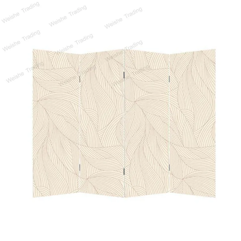Cream screen partition living room double-sided foldable mobile simple modern door hotel room balcony shade