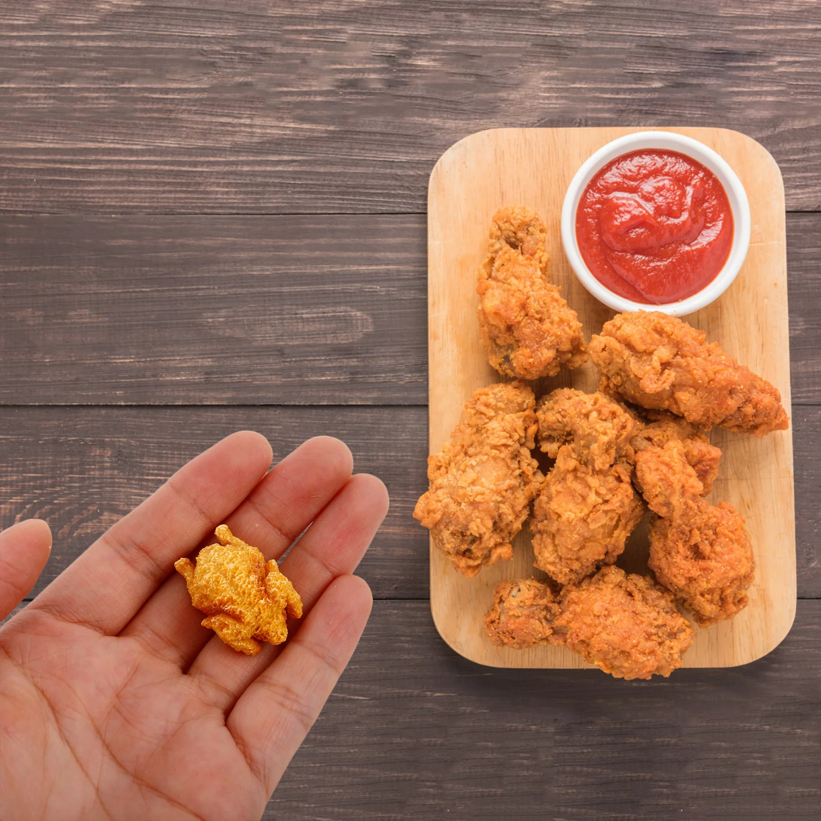 10 ชิ้นตกแต่งจําลองไก่ทอดเครื่องประดับเรซิ่นแขนตกแต่ง Forelimb