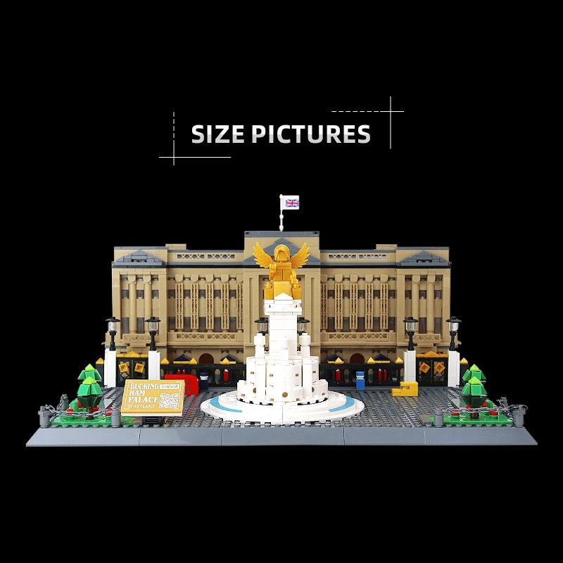 New Blocks World Famous Architecture United Kingdom London Building Block Buckingham Palace Model Brick Educational Toy Assemble