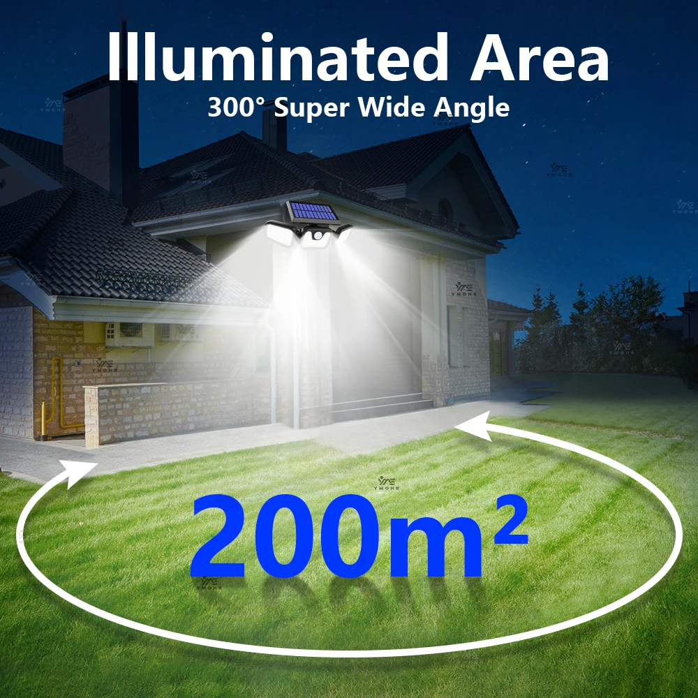 Super Bright Split Solar Lamp IP65Waterproof Outdoor Solar LED Lights 200m² Motion Sensor Solar Wall Light Garden Corridor Light