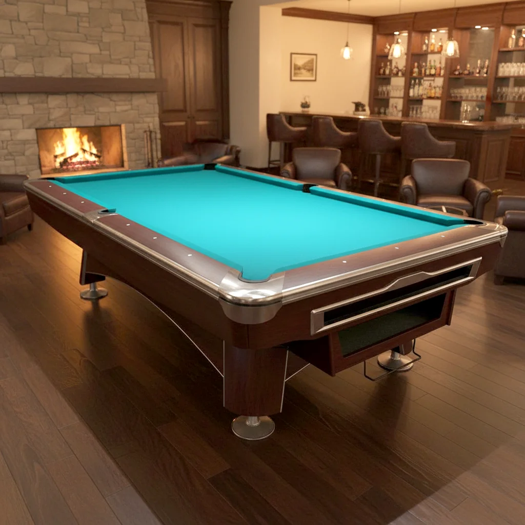 High Quality Solid Wood American Style 9ft Billiard Table Nine-ball Slate Cushion Good Price