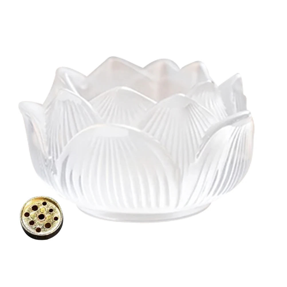

Lotus Incense Holder Creative Aromatherapy Censer Water Glass Plate Home Desk nament Sturdy Material Exquisite Craftsmanship
