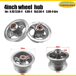 4Inch 4.10-4 Wheel Rim 4.10/3.50-4 9x3.50-4 Aluminum Alloy Hub for MIni Motorcycle Electric Scooter Gas Scooter ATV 3.00-4