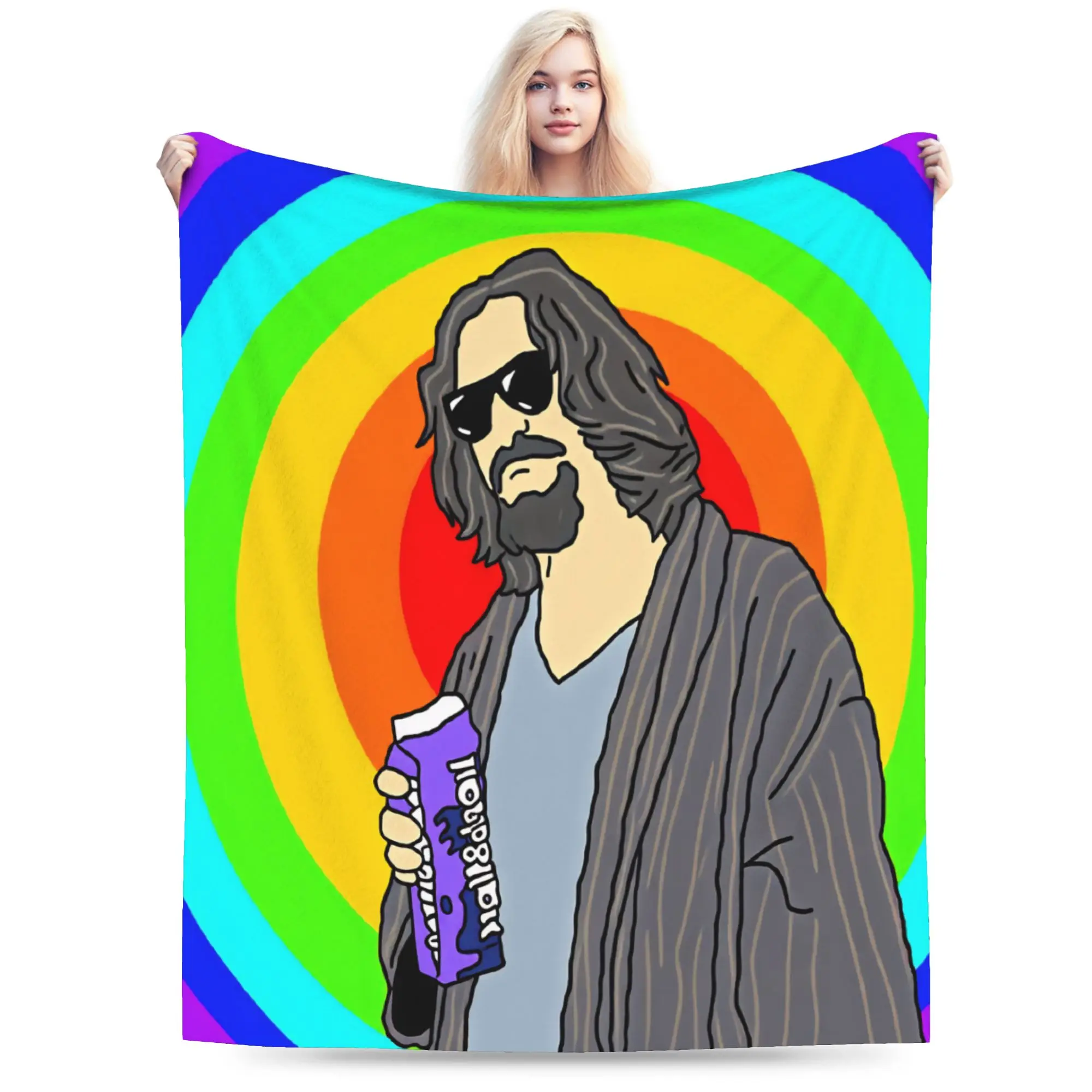 The Dude Big Lebowski Blanket Quality Warm  Throw Blanket Winter Boy Girl Couch Bed Pattern Bedspread