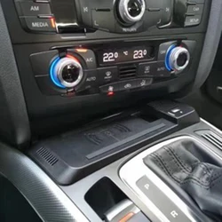 15W Car wireless charger for Audi A4 B8 B9 A4 Allroad A5 Q5 S5 RS5 phone holder  phone charger charging pad plate