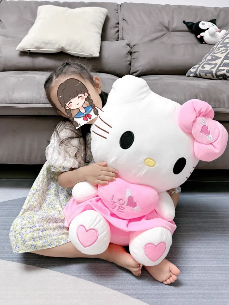 Hot 25-70cm Kawaii Sanrio Hello Kitty Plush Toys Pink Soft Stuffed Plushie Dolls Pillow For Kids As Children Xmas Gifts