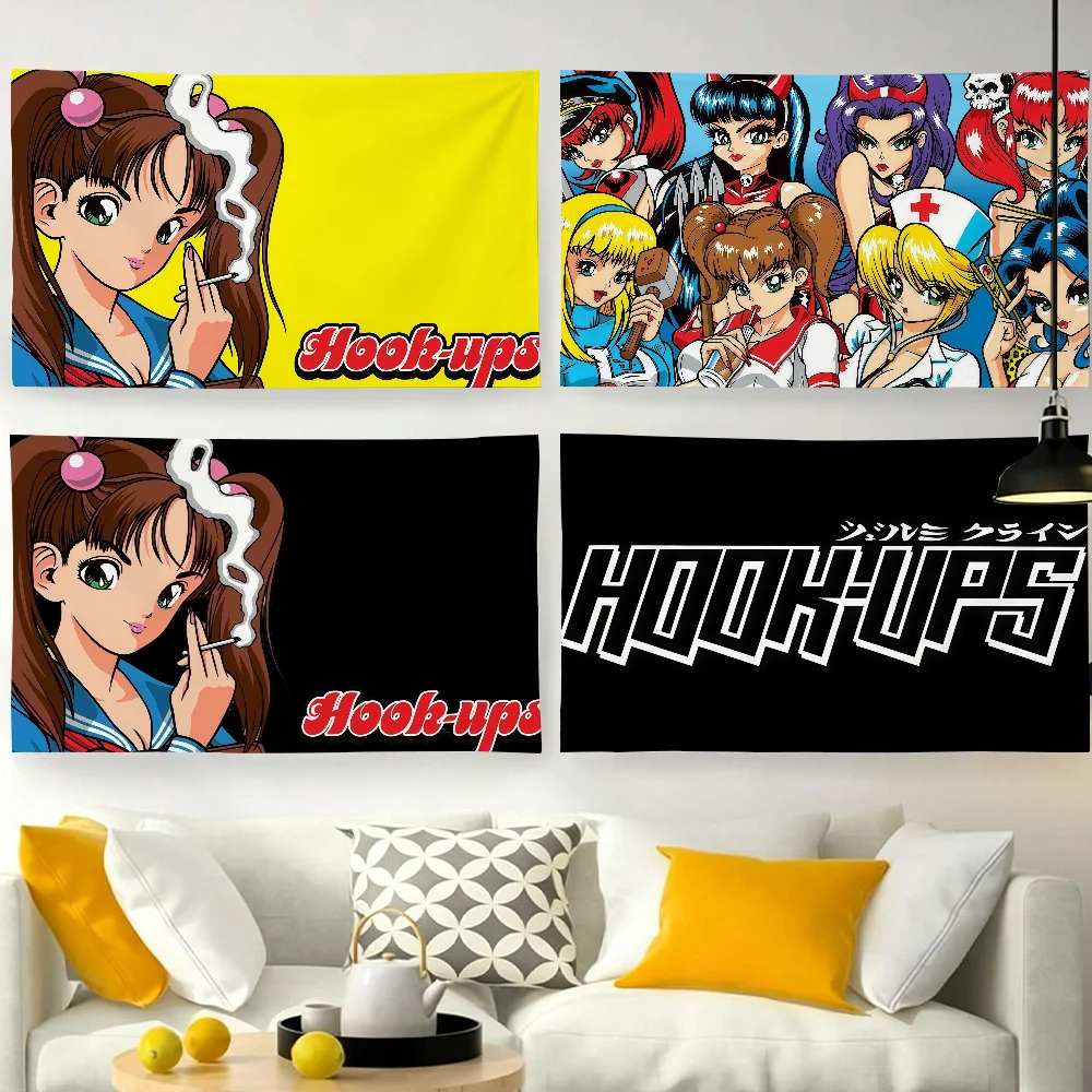 Brand H-Hook-Ups-S Skateboards flag For Garden Party Living Room Home Wall Decor Banner Bedroom Outdoor Tapestry