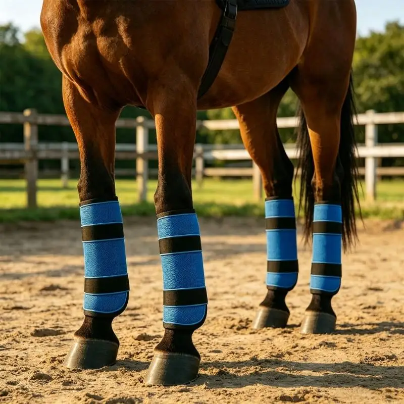 Shock Absorb Horse Leg Wrap Horse Leg Protectors Leg Wrap With Reinforced Exterior and Secure Hook Fastening Systems 69HD