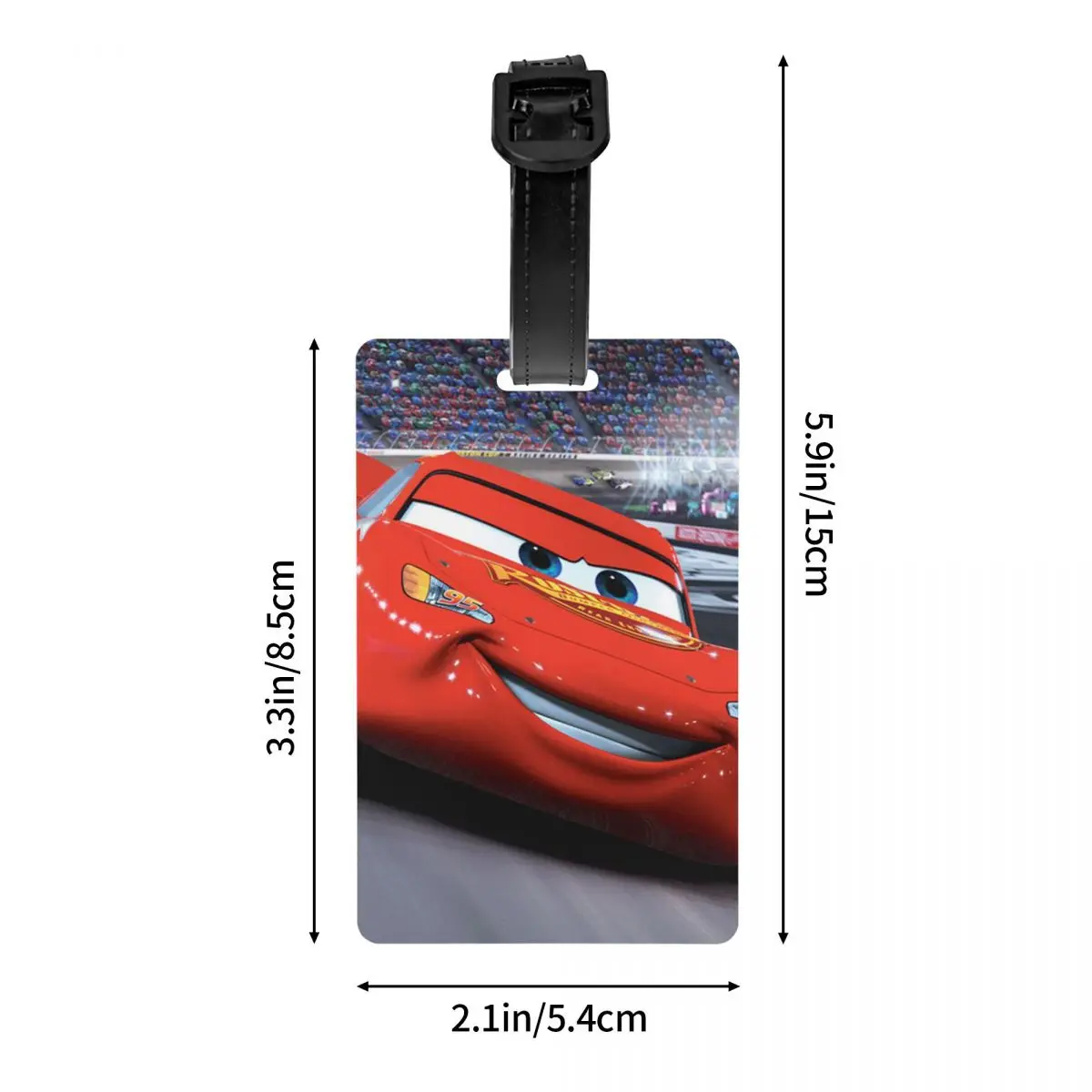 Custom Cartoon Pixar Cars Luggage Tags for Travel Suitcase Privacy Cover ID Label