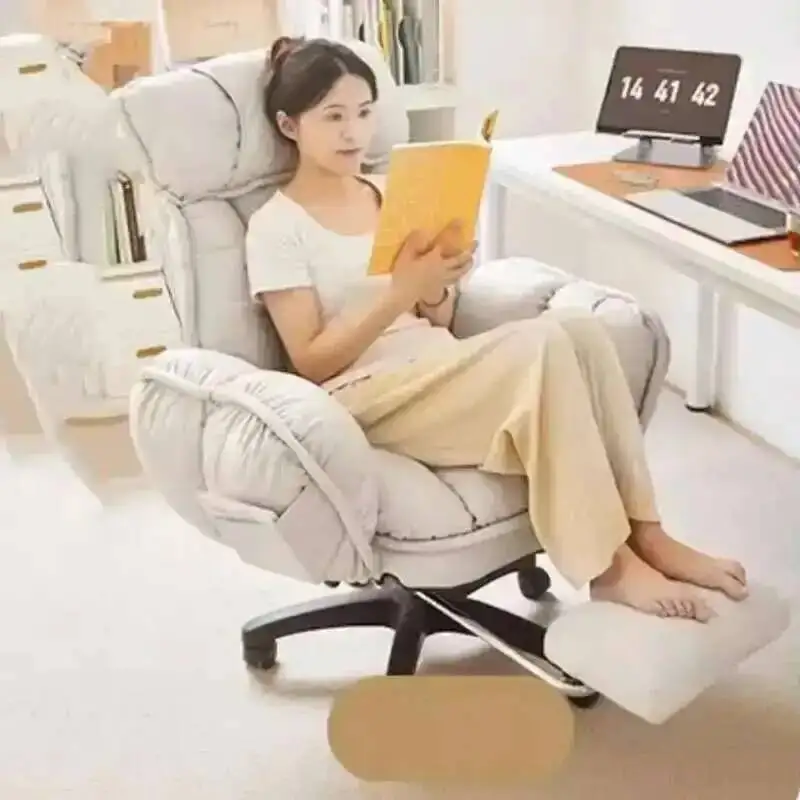

Kids Reading Wheels Footrest Velvet Office Chair Cheap Backrest Student Relaxing Office Chair Throne Muebles Home Furniture
