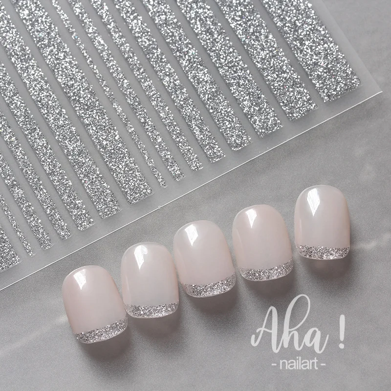 3D Translucence Nail Art Stickers Black White Round Dot Ultra-thin Nail Decals 3d Self-Adhesive  Kawaii Sliders