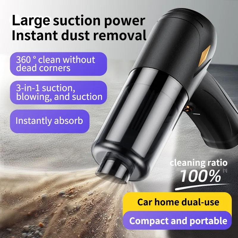 1pc Powerful 4000Pa Handheld Vacuum Cleaner - Portable, Lightweight, and Cordless Design for Efficient Cleaning of Cars,  Homes image 6