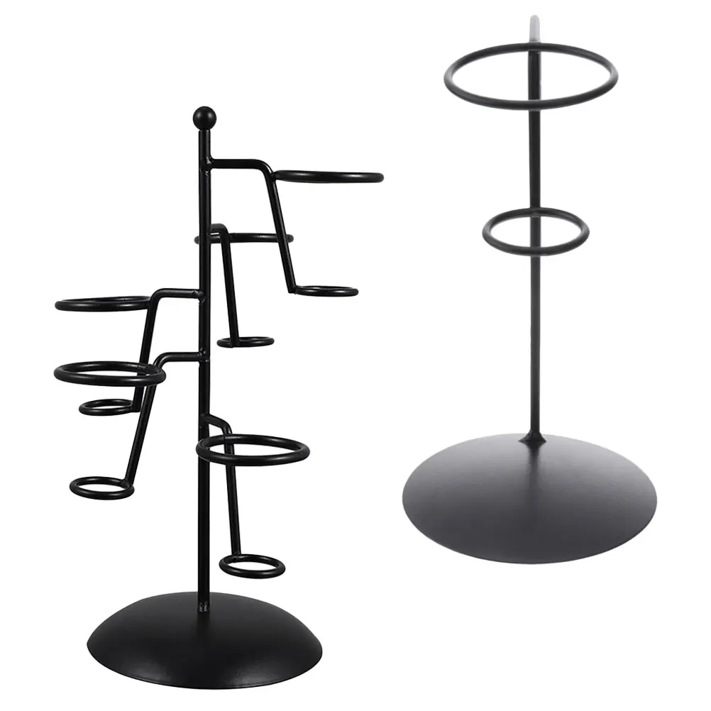 

2pcs Cream Stand Metal Cone Holders Cylindrical Leak Proof Display Racks Cone Holder Single Cake Stand Kitchen Bar
