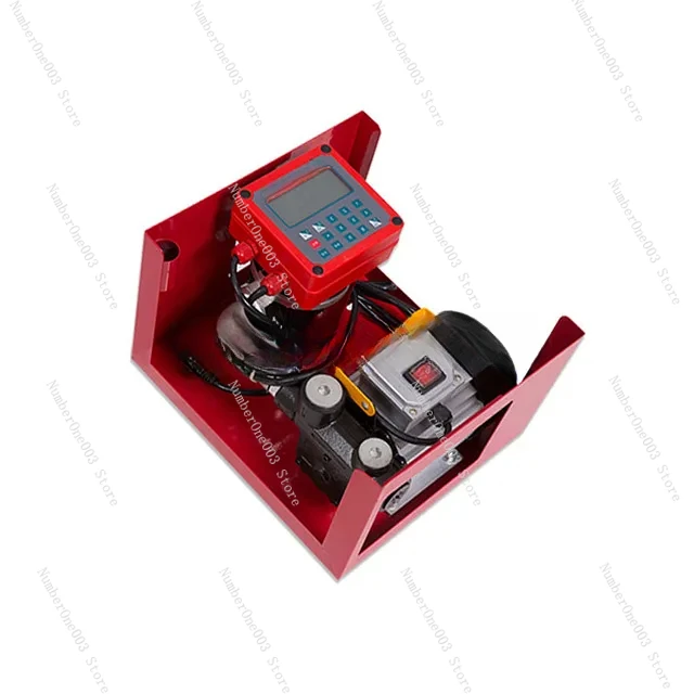 220V Electric Mobile Portable Diesel Transfer Fuel Pump Kit with Preset Qantitative Flow Meter