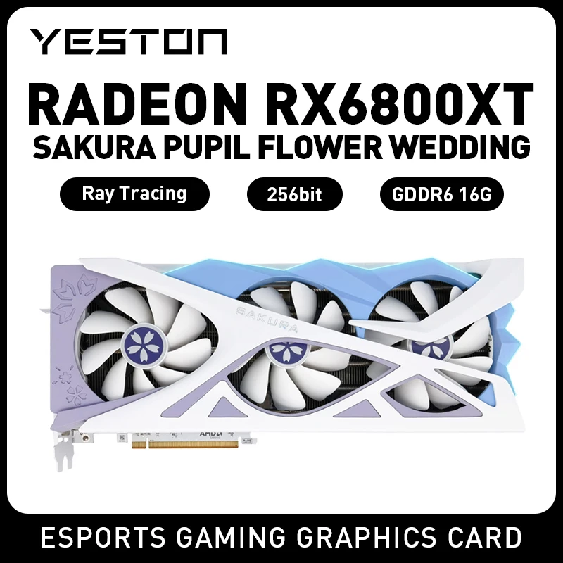 

‌Yeston AMD Radeon RX 6800 XT 16GB GDDR6 XTream Edition (Sakura Bride Limited) - High-Performance Gaming GPU Graphics Card