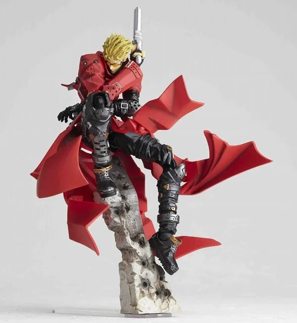New AC Factory Toys Kaiyodo Revolutech Yamaguchi # 091 Trigun Vash The Stampede Action Figure Joint Movable Anime Figure Toy
