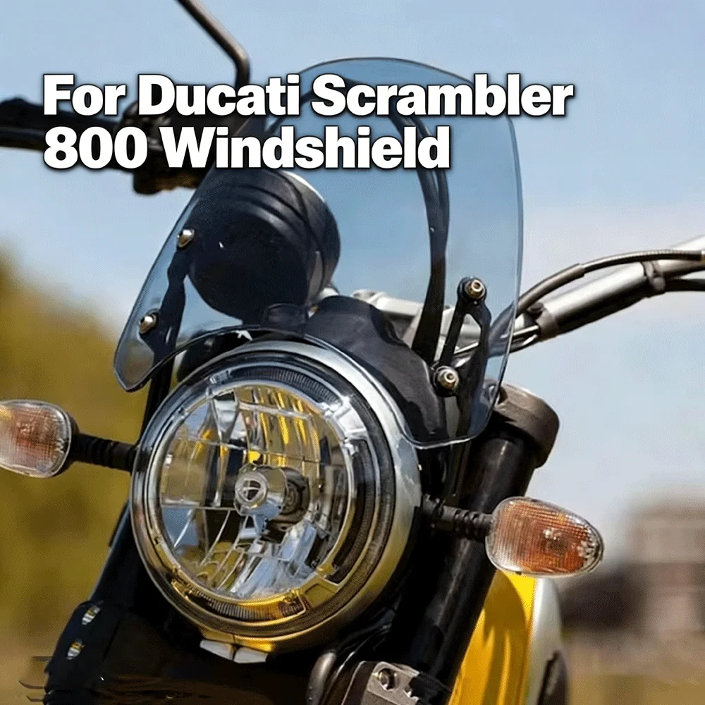 

For Ducati Scrambler 800 Motorcycle Windshield Modified Fixing Bracket Heightened and Widened Deflector Windshield Accessories